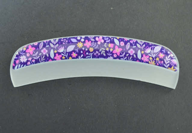 Nagelvijl Curved met handgreep - Purple Flowers