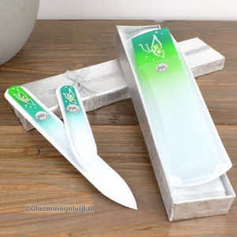 Manicure/Pedicureset, 3-delig, groen met vlinders