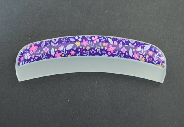 Nagelvijl Curved met handgreep - Purple Flowers