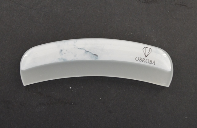 Nagelvijl Curved met handgreep - Marmer