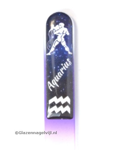 Glazen Nagelvijl Waterman, wit/paars