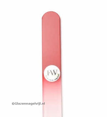 Nagelvijl gekleurd glas, rood