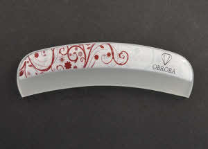 Nagelvijl Curved met handgreep - Red Flowers