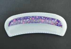 Nagelvijl Curved met handgreep - Purple Flowers