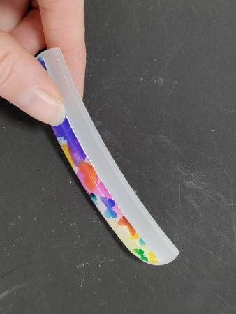 Nagelvijl Curved met Handgreep - Butterfly | Vrolijke Glazen Vijl met Vlinders