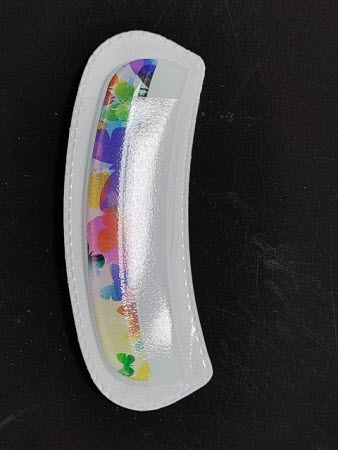 Nagelvijl Curved met Handgreep - Butterfly | Vrolijke Glazen Vijl met Vlinders