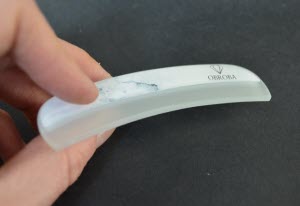 Nagelvijl Curved met handgreep - Marmer