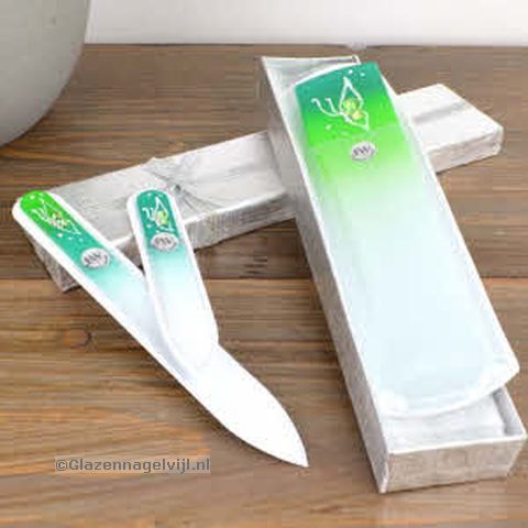 Manicure/Pedicureset, 3-delig, groen met vlinders